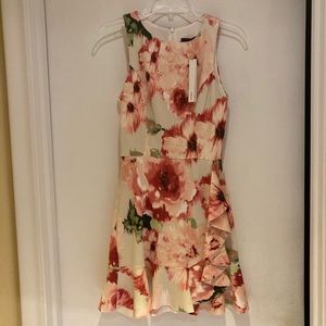 Aqua floral cocktail dress - New With Tags